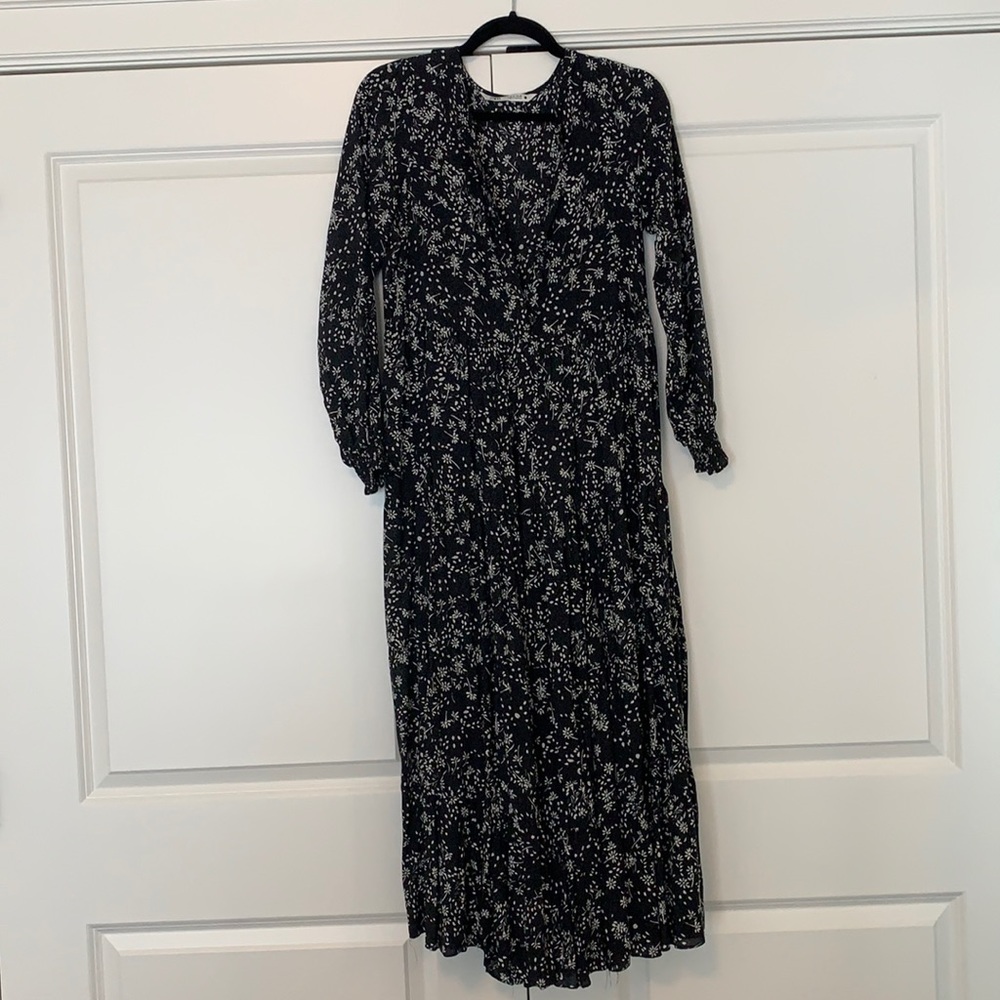 Zara b&w floral Angel dress